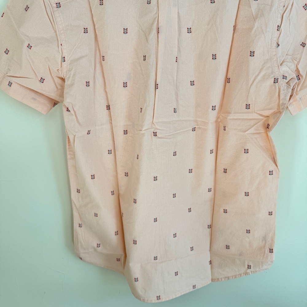 ONeill Pink Geometric Print Short Sleeve Button Up Collared Mens Size S Standard - Picture 7 of 12